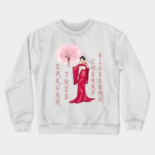 Sakura tree - cherry blossoms Crewneck Sweatshirt